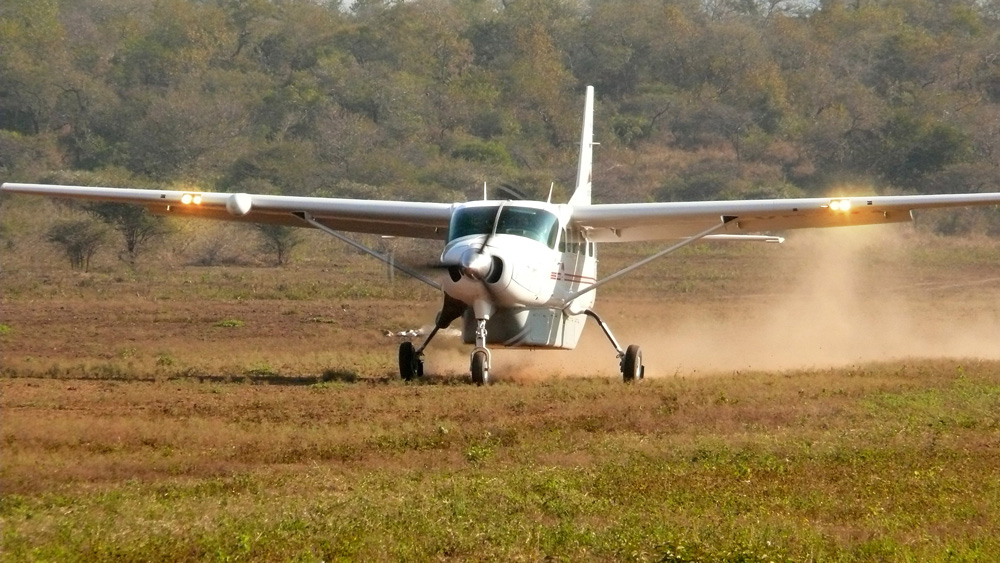 Private runway - Mkuze Falls Lodge in Amazulu Game Reserve near Hluhluwe iMfolozi, KwaZulu-Natal