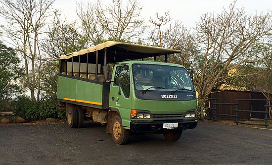 Nselweni Bush Camp's Game Park Vehicle - Hluhluwe iMfolozi Game Reserve Big 5 Nselweni Bush Camp Self Catering Accommodation Bookings KwaZulu-Natal South Africa