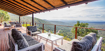 Deck view Leopard Mountain Lodge Manyoni Private Game Reserve Zululand Rhino Reserve KwaZulu-Natal Accommodation Bookings Hluhluwe iMfolozi Reservations