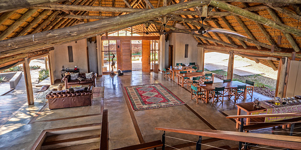 Mavela Game Lodge Main lodge Lounge dining Manyoni Private Game Reserve Zululand Rhino Reserve Luxury Tented Camp