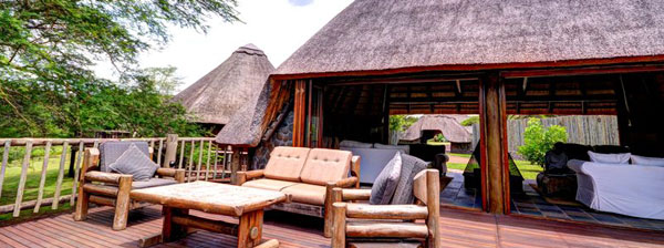 Rhino River Lodge Main Lodge Deck Manyoni Private Game Reserve Zululand Rhino Reserve KwaZulu-Natal South Africa